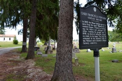 Chief Francis La Fontaine Marker. Click for full size. Chief Francis La Fontaine Marker image. Click for full size.