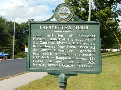 LaFayette's Tour Marker image. Click for full size.
