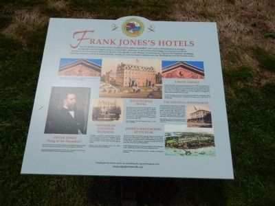 Frank Jones's Hotels Marker. Click for full size. Frank Jones's Hotels Marker image. Click for full size.