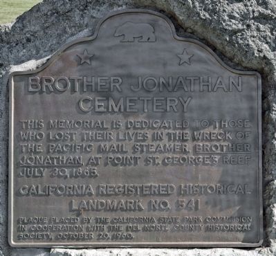Brother Jonathan Cemetery Marker image. Click for full size.