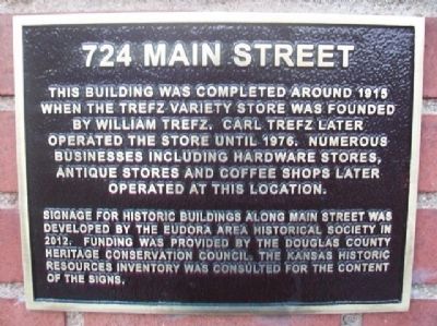 724 Main Street Marker image. Click for full size.