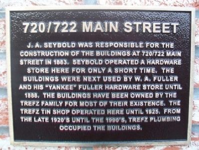 720/722 Main Street Marker image. Click for full size.