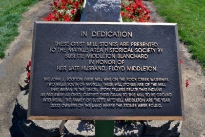 Scotton Grist Mill Marker. Click for full size. Scotton Grist Mill Marker image. Click for full size.