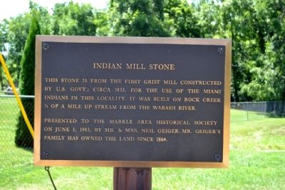 Indian Mill Stone Marker. Click for full size. Indian Mill Stone Marker image. Click for full size.