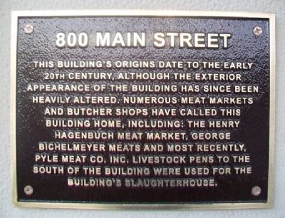 800 Main Street Marker image. Click for full size.