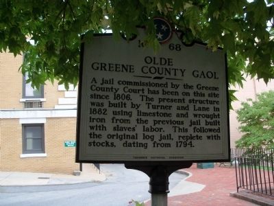 Olde Greene County Gaol Marker image. Click for full size.