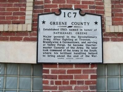 Greene County / Hawkins County Marker. Click for full size. Greene County / Hawkins County Marker image. Click for full size.
