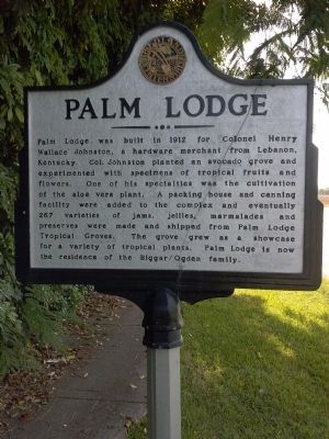 Palm Lodge Marker. Click for full size. Palm Lodge Marker image. Click for full size.