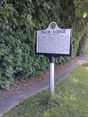 Palm Lodge Marker. Click for full size. Palm Lodge Marker image. Click for full size.