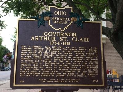 Governor Arthur St. Clair 1734-1818 Marker image. Click for full size.