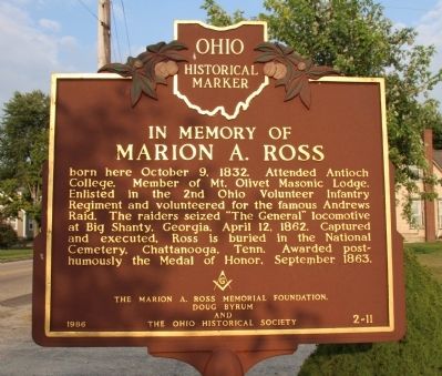 Marion A. Ross Marker image. Click for full size.