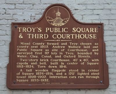 Troy's Public Square & Third Courthouse Marker image. Click for full size.
