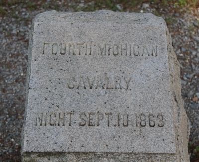 4th Michigan Cavalry Marker. Click for full size. 4th Michigan Cavalry Marker image. Click for full size.