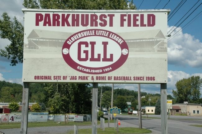 A. J. & G. Park Marker at Parkhurst Field image. Click for full size.