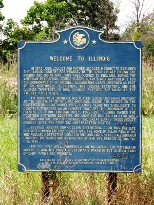 Welcome to Illinois Marker. Click for full size. Welcome to Illinois Marker image. Click for full size.