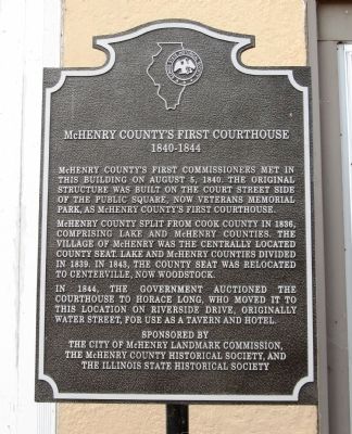 McHenry County’s First Couthouse Marker image. Click for full size.