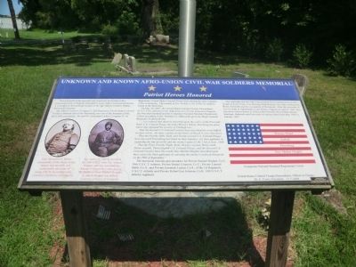 Unknown and Known Afro-Union Civil War Soldiers Memorial Marker. Click for full size. Unknown and Known Afro-Union Civil War Soldiers Memorial Marker image. Click for full size.