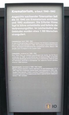 Crematorium / Krematorium Marker. Click for full size. Crematorium / Krematorium Marker image. Click for full size.