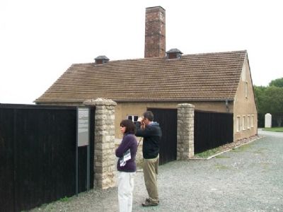 Crematorium / Krematorium and Marker. Click for full size. Crematorium / Krematorium and Marker image. Click for full size.