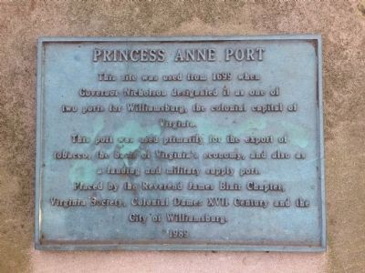 Princess Anne Port Marker image. Click for full size.