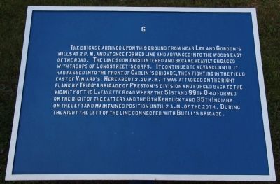 Barnes' Brigade Marker. Click for full size. Barnes' Brigade Marker image. Click for full size.
