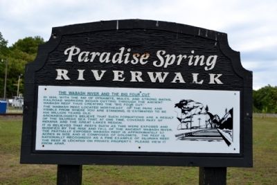 The Wabash River and the Big Four Cut Marker image. Click for full size.