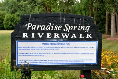 Paradise Spring Historical Park Marker image. Click for full size.