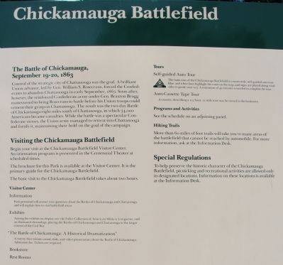 The Battle of Chickamauga Marker image. Click for full size.