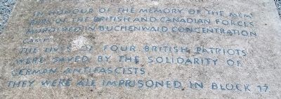 British and Canadian Military Victims of Buchenwald Memorial Detail image. Click for full size.
