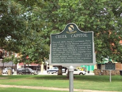 Creek Capitol Marker image. Click for full size.