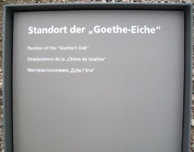 "Goethe's Oak" / Goethe-Eiche” Marker image. Click for full size.