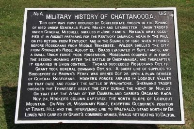 Military History of Chattanooga Marker image. Click for full size.