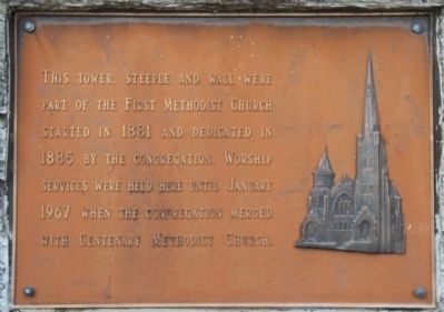 First Methodist Church Marker. Click for full size. First Methodist Church Marker image. Click for full size.