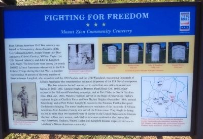 Fighting for Freedom Marker image. Click for full size.