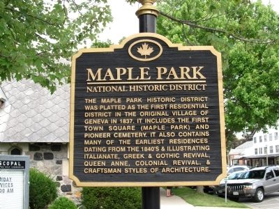 Maple Park Marker image. Click for full size.