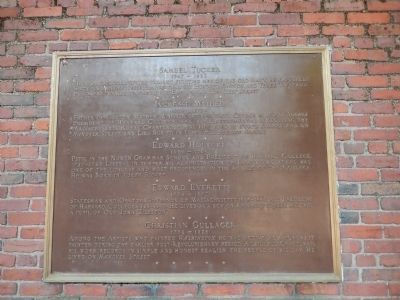 Samuel Tucker / Increase Mather / Edward Holyoke / Edward Everett / Christian Gullager Marker image. Click for full size.