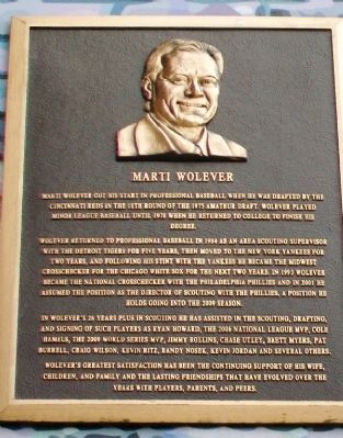 Marti Wolever Marker. Click for full size. Marti Wolever Marker image. Click for full size.