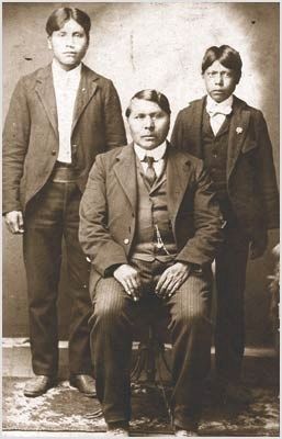 Samuel Checote with two sons image. Click for full size.