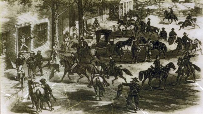 Confederate cavalry raid on New Windsor image. Click for full size.
