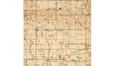 Map of the Auglaize River Marker and other sites image. Click for full size.