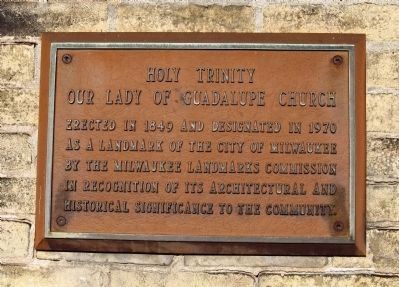Holy Trinity - Our Lady of Guadalupe Church Marker image. Click for full size.