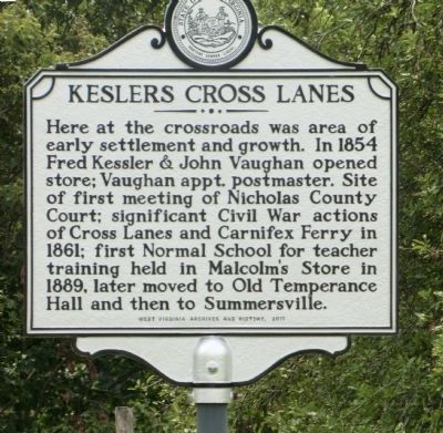 Kesslers Cross Lanes side of marker image. Click for full size.