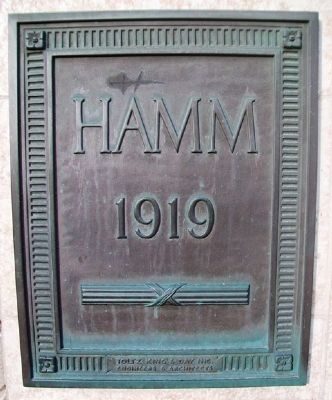 Hamm Building Name Plate. Click for full size. Hamm Building Name Plate image. Click for full size.