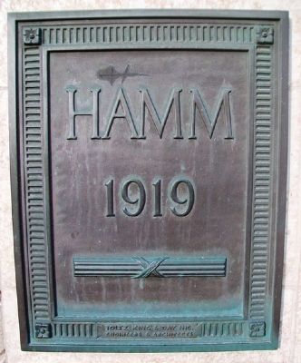 Hamm Building Name Plate image. Click for full size.
