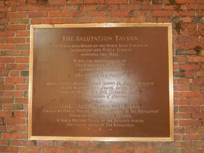 The Salutation Tavern / The Green Dragon Tavern Marker image. Click for full size.