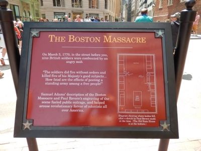 The Boston Massacre Marker. Click for full size. The Boston Massacre Marker image. Click for full size.