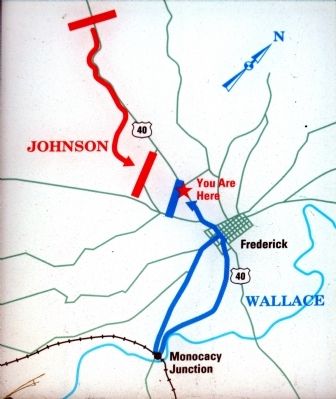 Battle of Frederick Map<br>You Are Here image. Click for full size.