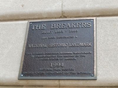The Breakers Plaque. Click for full size. The Breakers Plaque image. Click for full size.