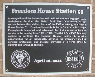 Freedom House Station 51 Marker image. Click for full size.