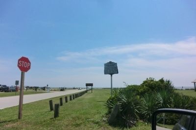 Cape Lookout Lighthouse Marker. Click for full size. Cape Lookout Lighthouse Marker image. Click for full size.